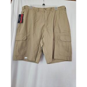Architect  Men's Size 38W KHAKI Cargo Shorts 100% Cotton‎ NWT